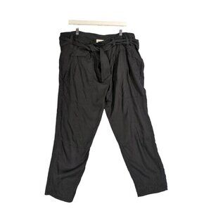 ZADIG & VOLTAIRE Pany Pant‎ Women SZ 40 Crop Utility Pocket Belt Black Lyocell